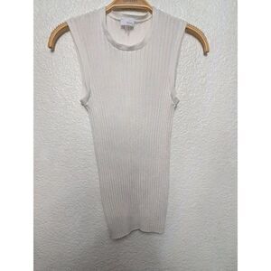 Ecru top stretchy medium white